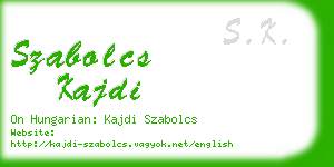 szabolcs kajdi business card